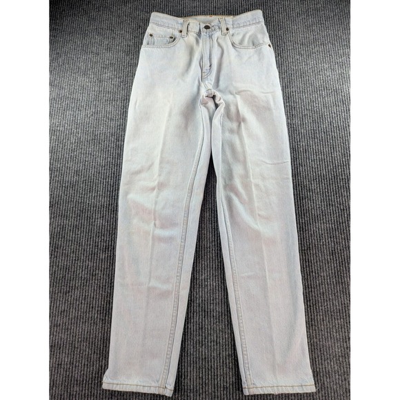 VTG Levis 550 Jeans Womens Jr 7 Light Wash Baggy Taper Made in USA Western 27x29 - Picture 1 of 16